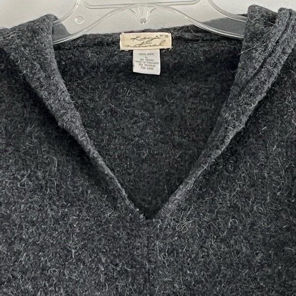 VTG Y2K Kenji 100% Wool Hoodie Pullover Sweater Minimalist Cabincore Size Large - Picture 2 of 14